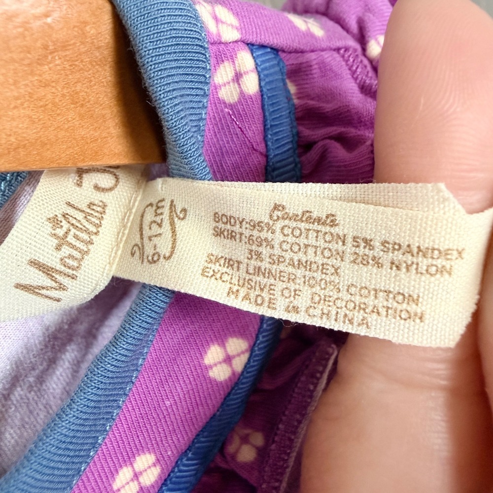 Matilda Jane Dress Baby 6-12M Purple Brown Tree Print Whimsical Boho Cottagecore - Picture 3 of 5